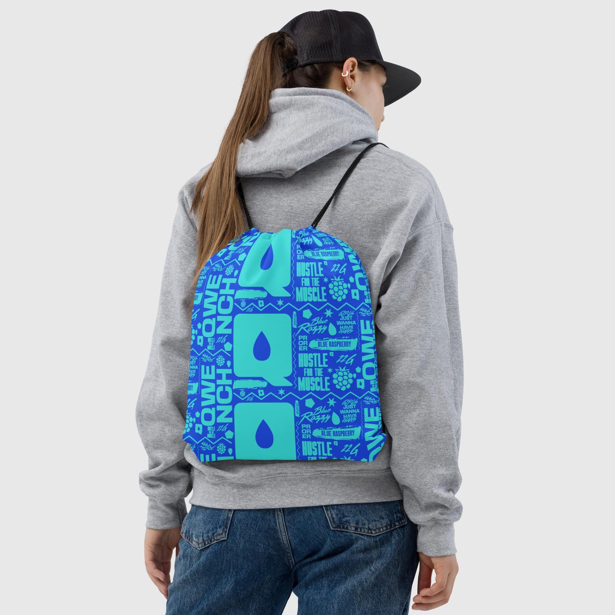 Premium Drawstring Bag - Blue Razzy v2.0