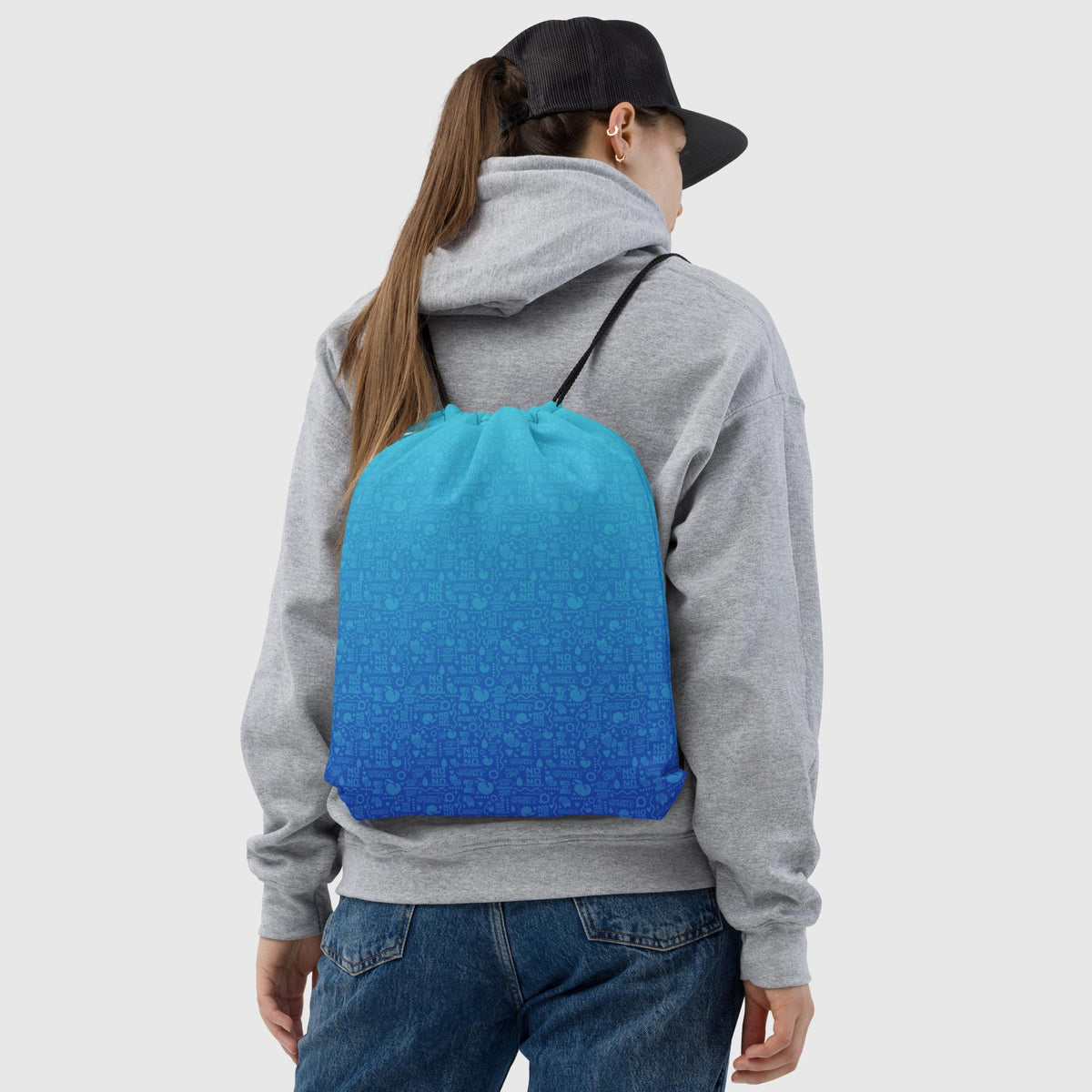 Premium Drawstring Bag - Blue Razzy – Scientific Supplement 
