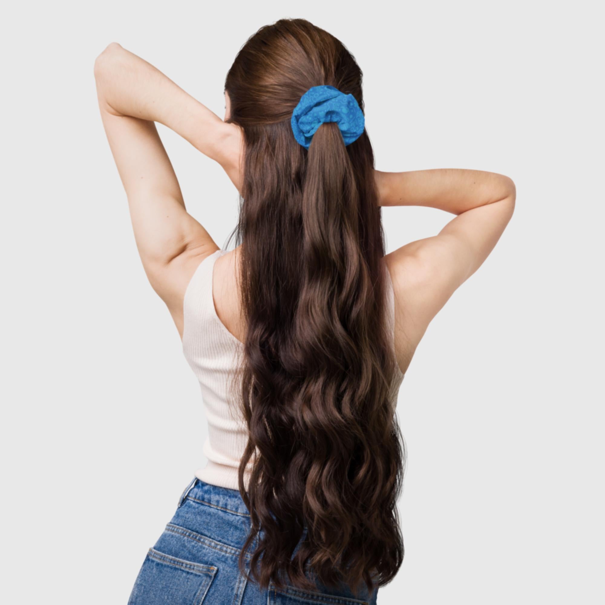 Women's Hair Scrunchie - Blue Razzy