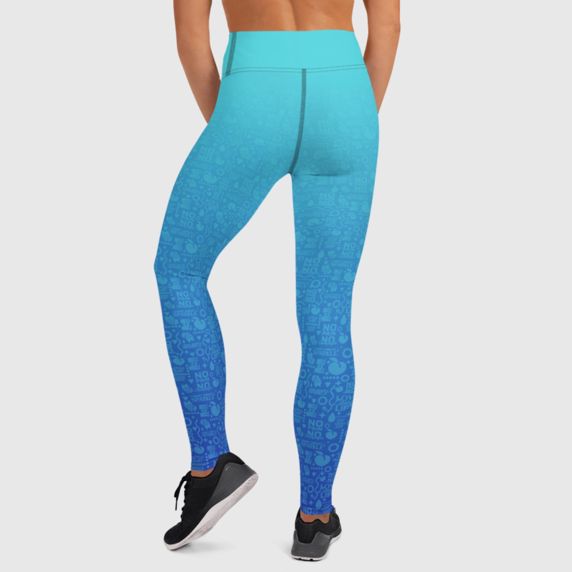 Premium Women's Yoga Leggings - Blue Razzy