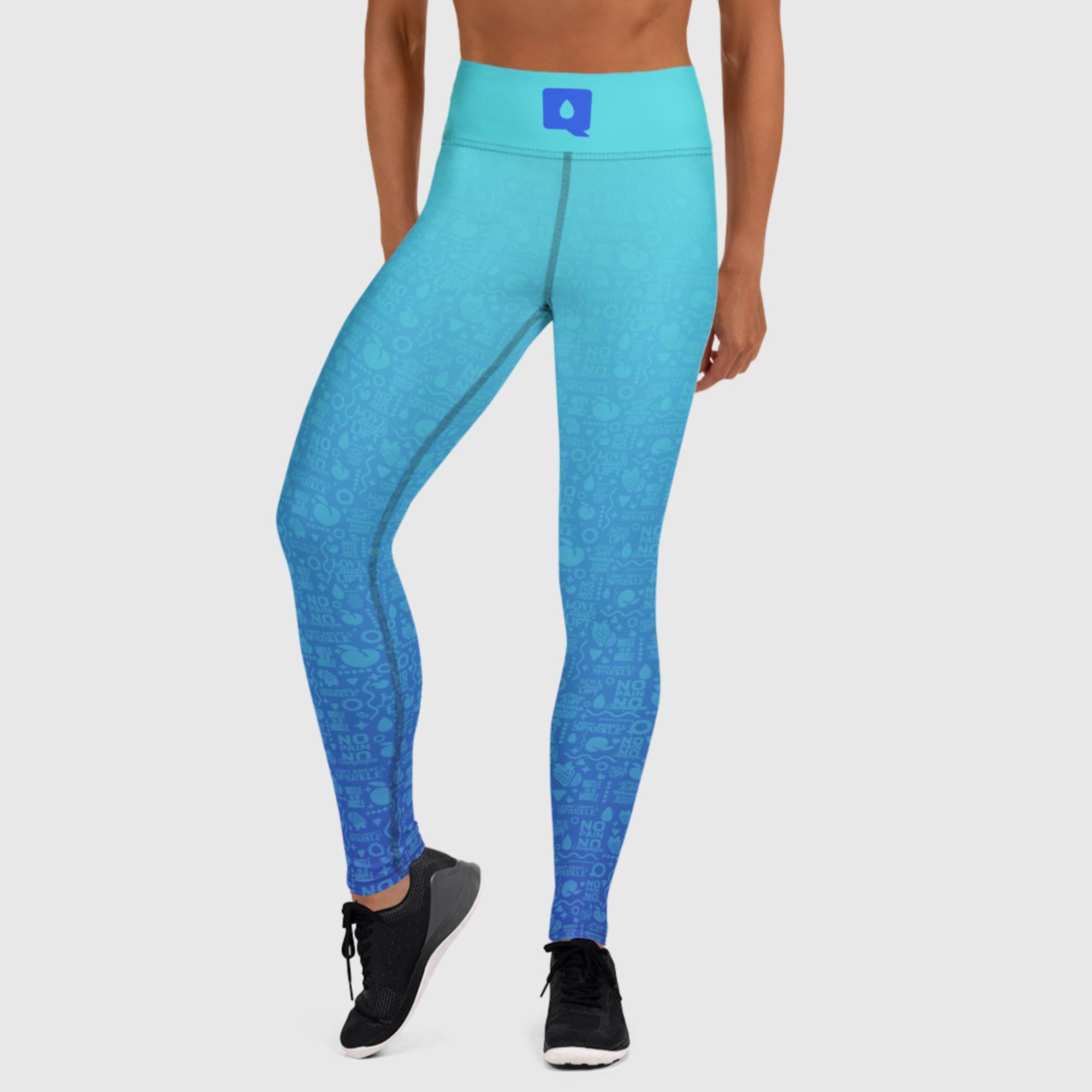 Premium Women's Yoga Leggings - Blue Razzy