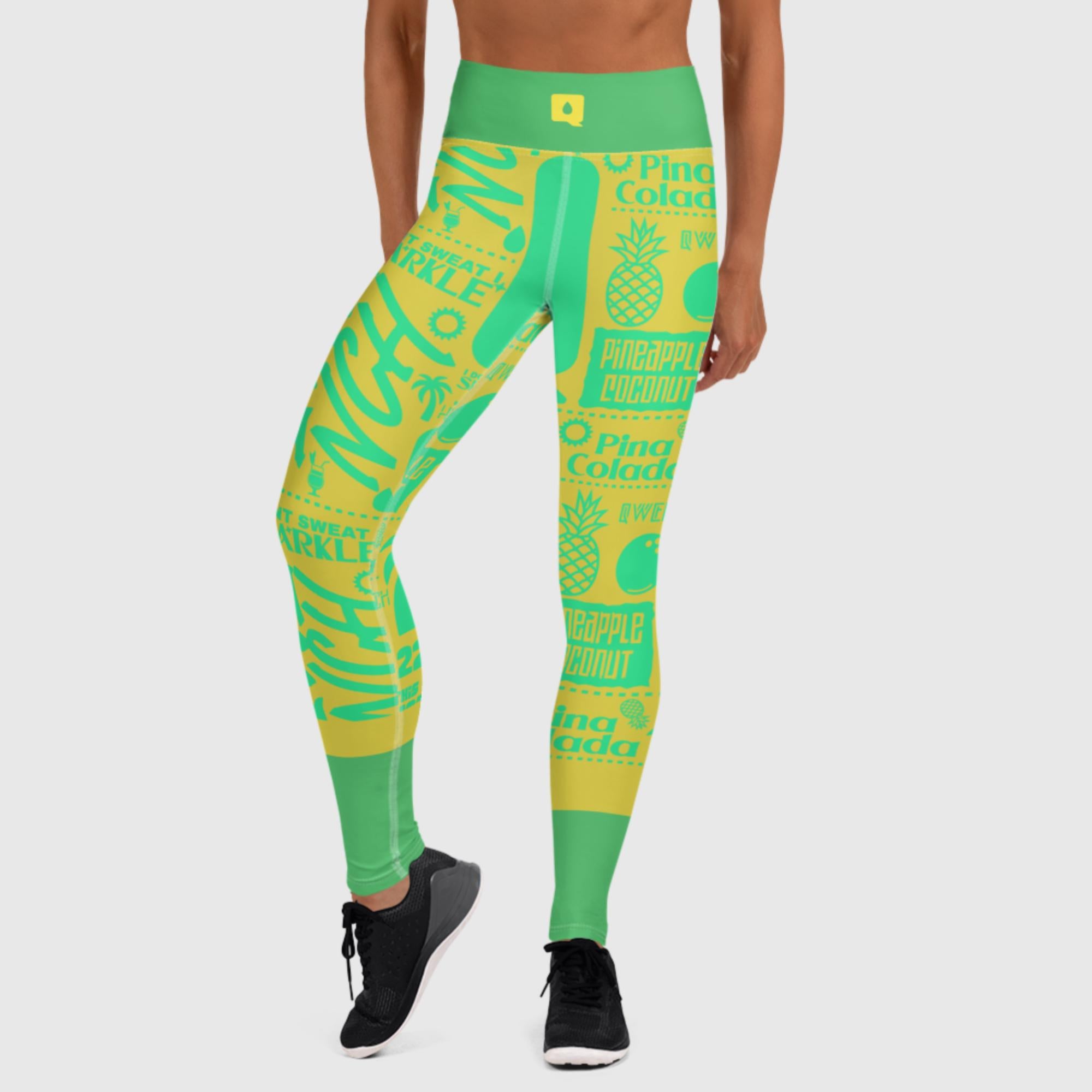 Premium Women's Yoga Leggings - Pina Colada v2.0