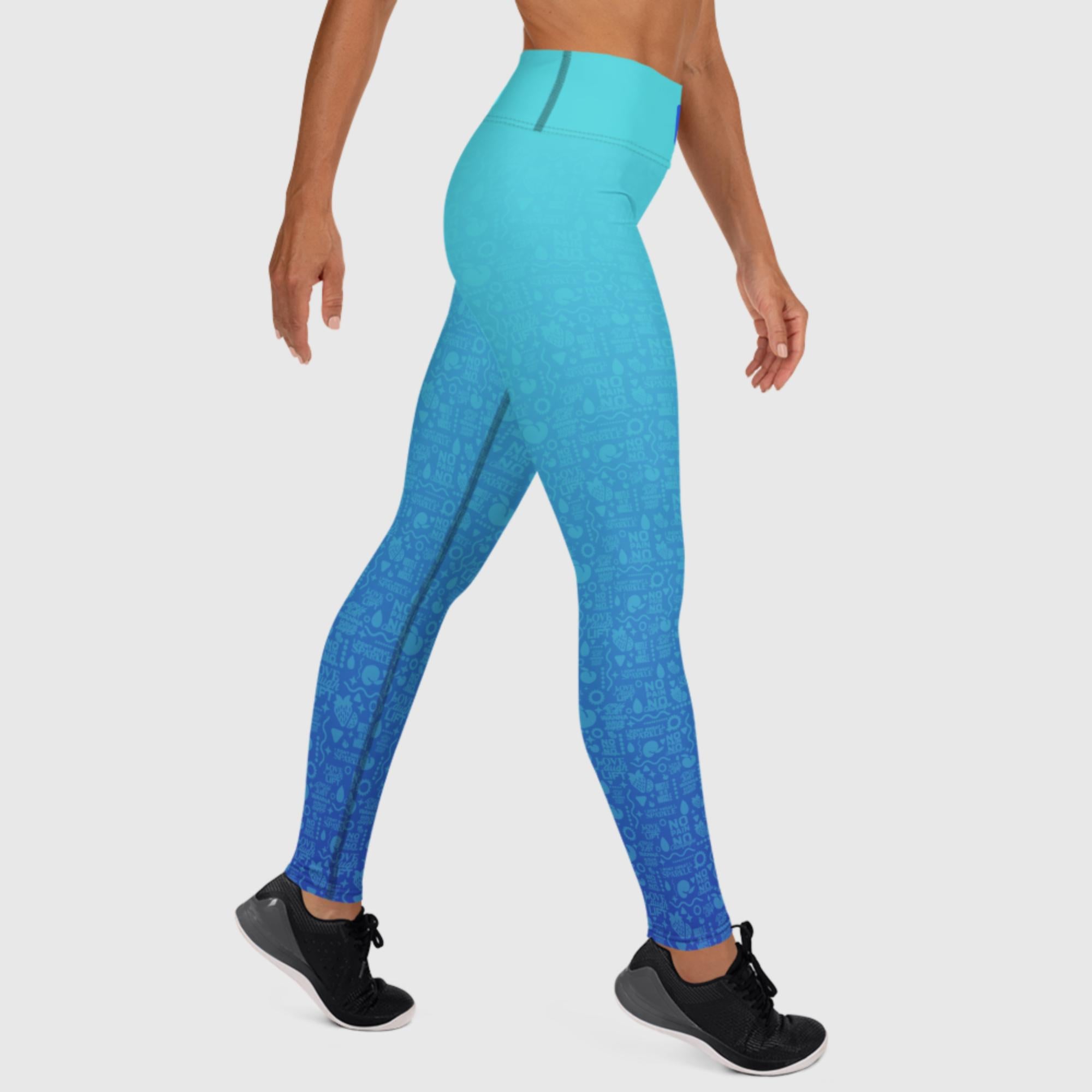 Premium Women's Yoga Leggings - Blue Razzy