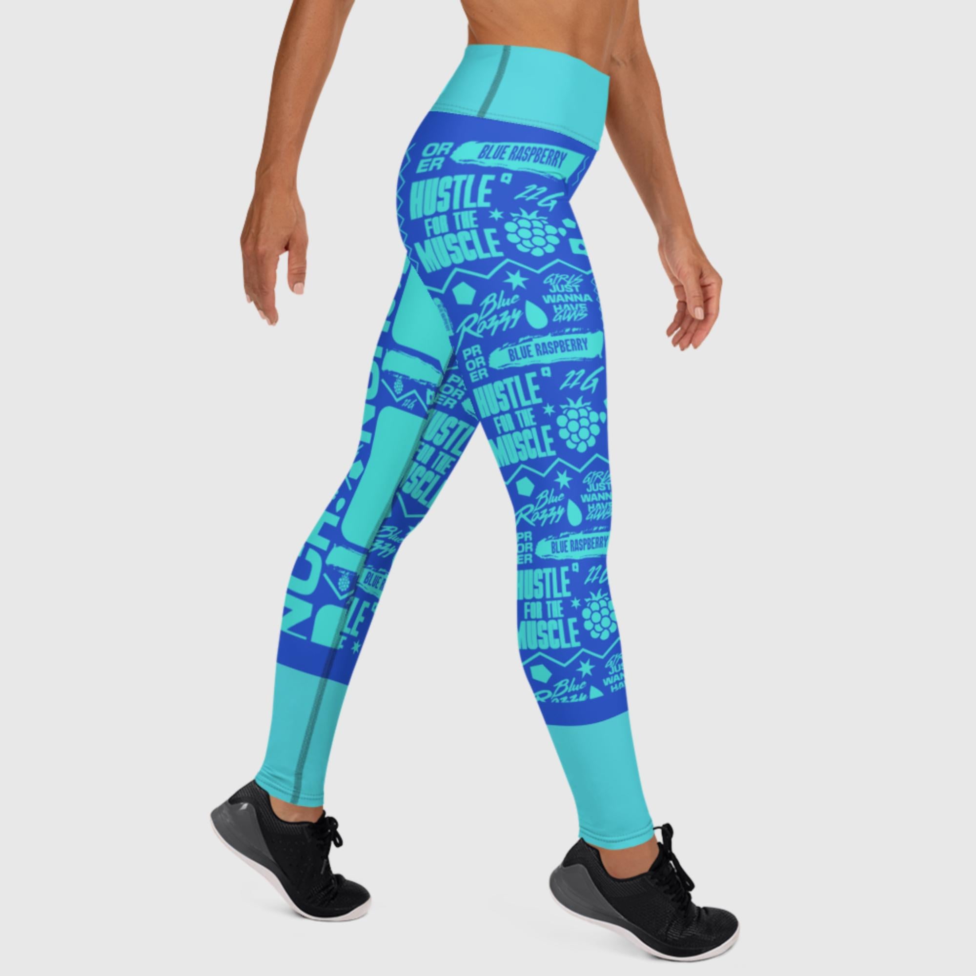 Premium Women's Yoga Leggings - Blue Razzy v2.0